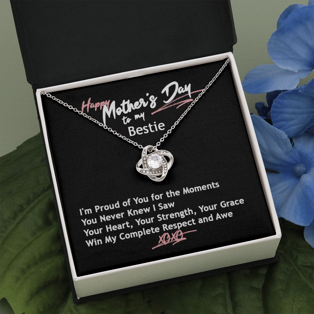 best friend mothers day card and necklace with gift box