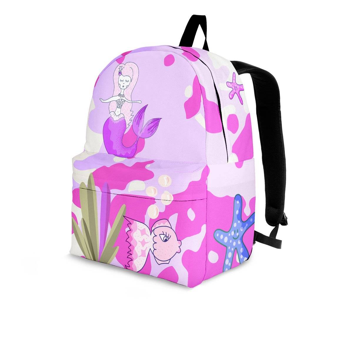 mermaid pink backpack 3 sizes