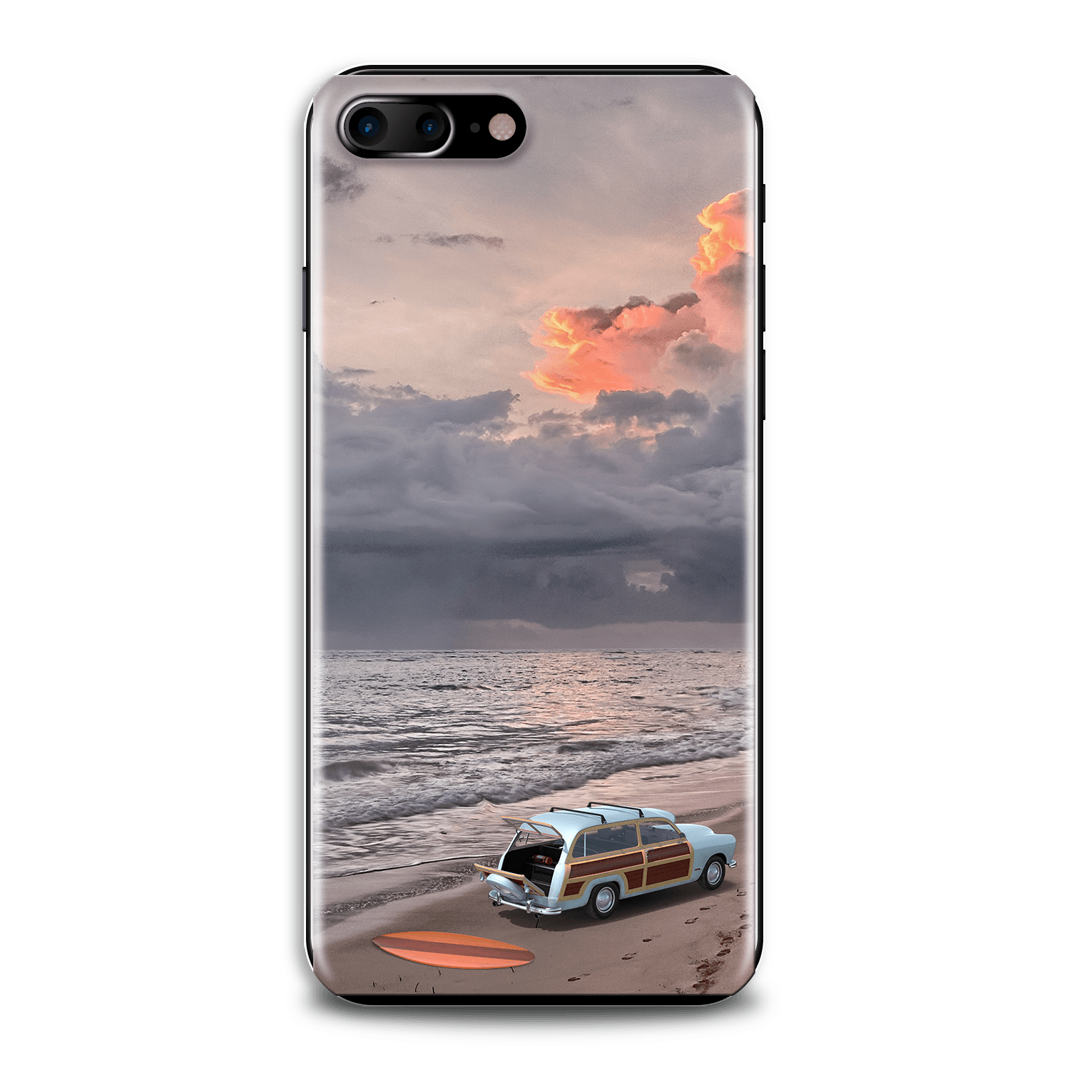 Surfboard Beach Scene Mobile Phone Case Cover