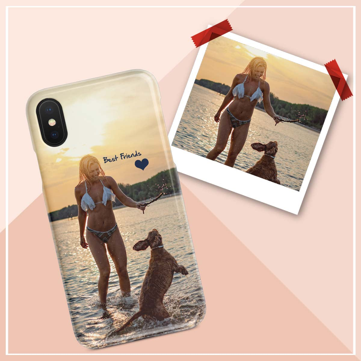 best friends photo iphone case