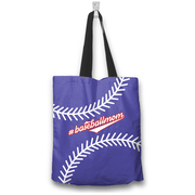 baseball mom blue tote bag