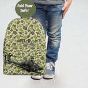 personalized camo military backpack  