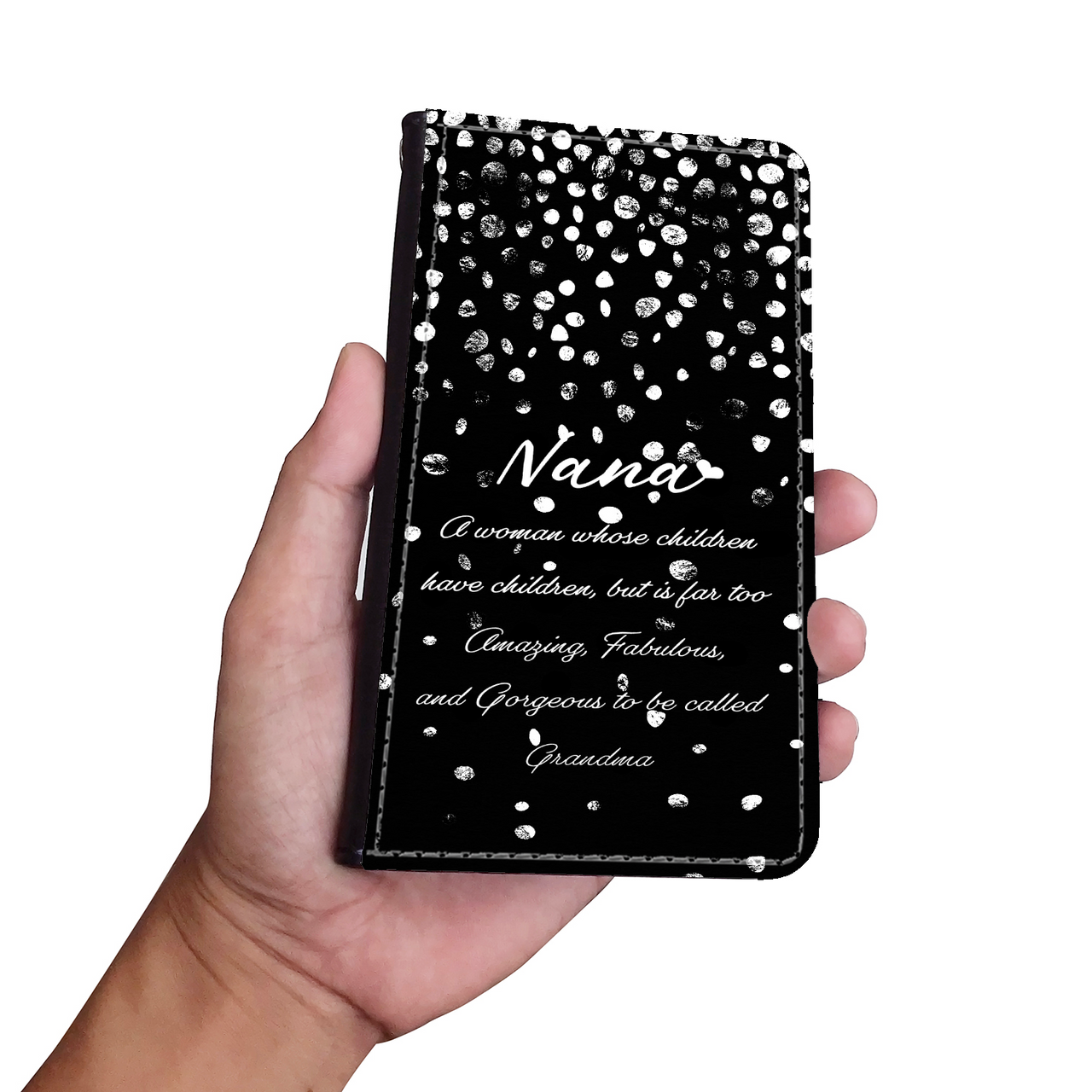 Nana Quote Black and White Wallet Phone Case