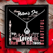 mothers day jewelry and message card romantic love drop pendant