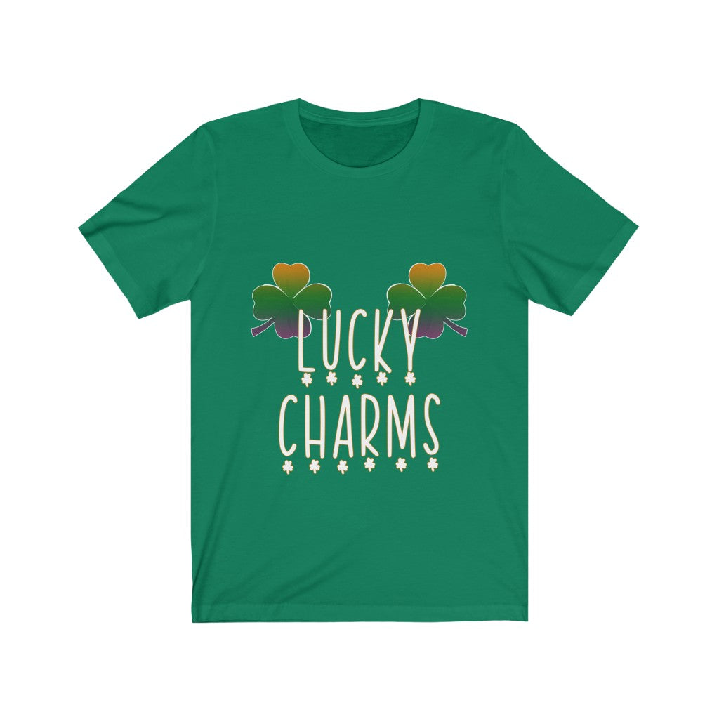 st patrick's day lucky charms green womens tee
