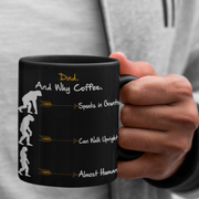 neanderthal black coffee mug