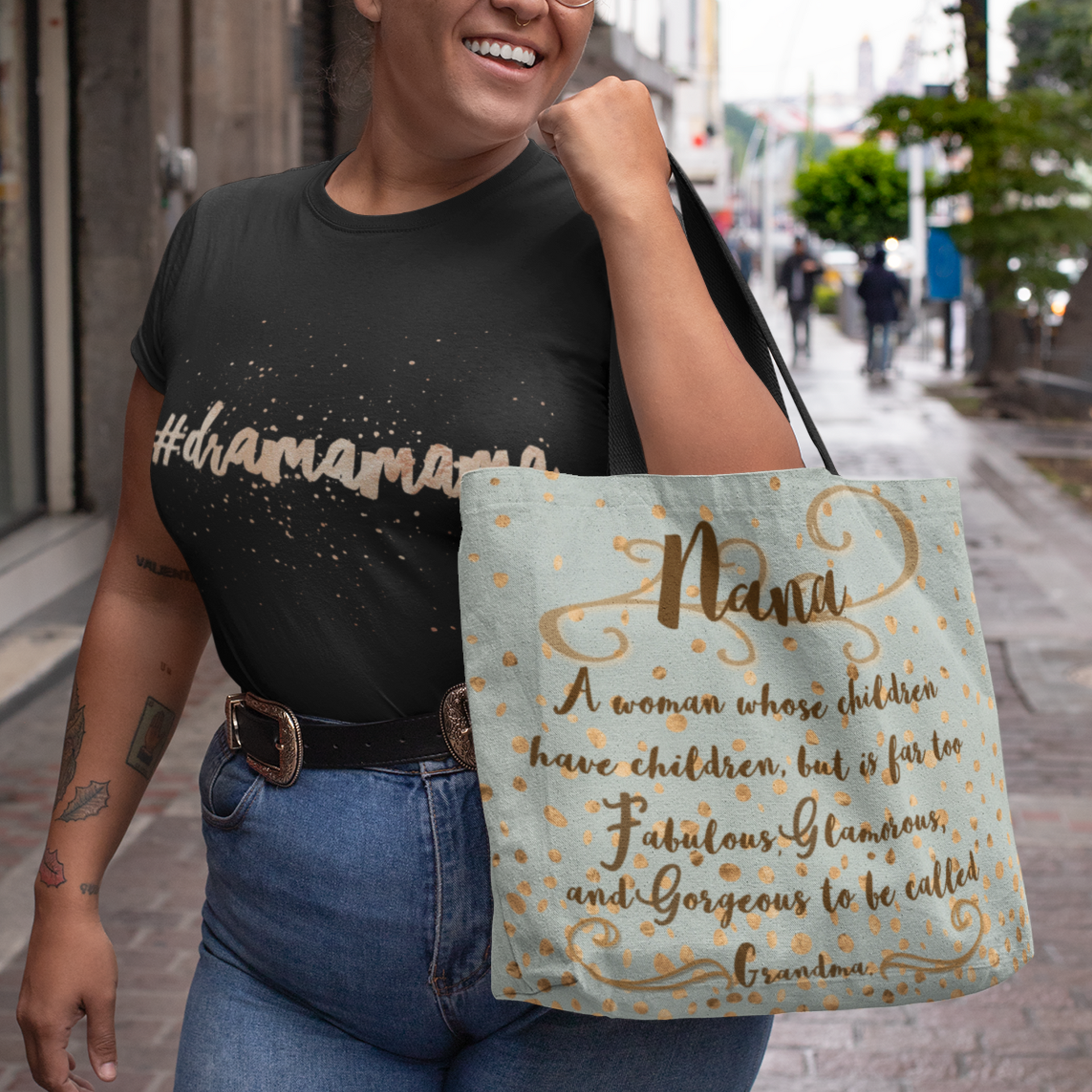 nana quote custom tote bag gift for nana