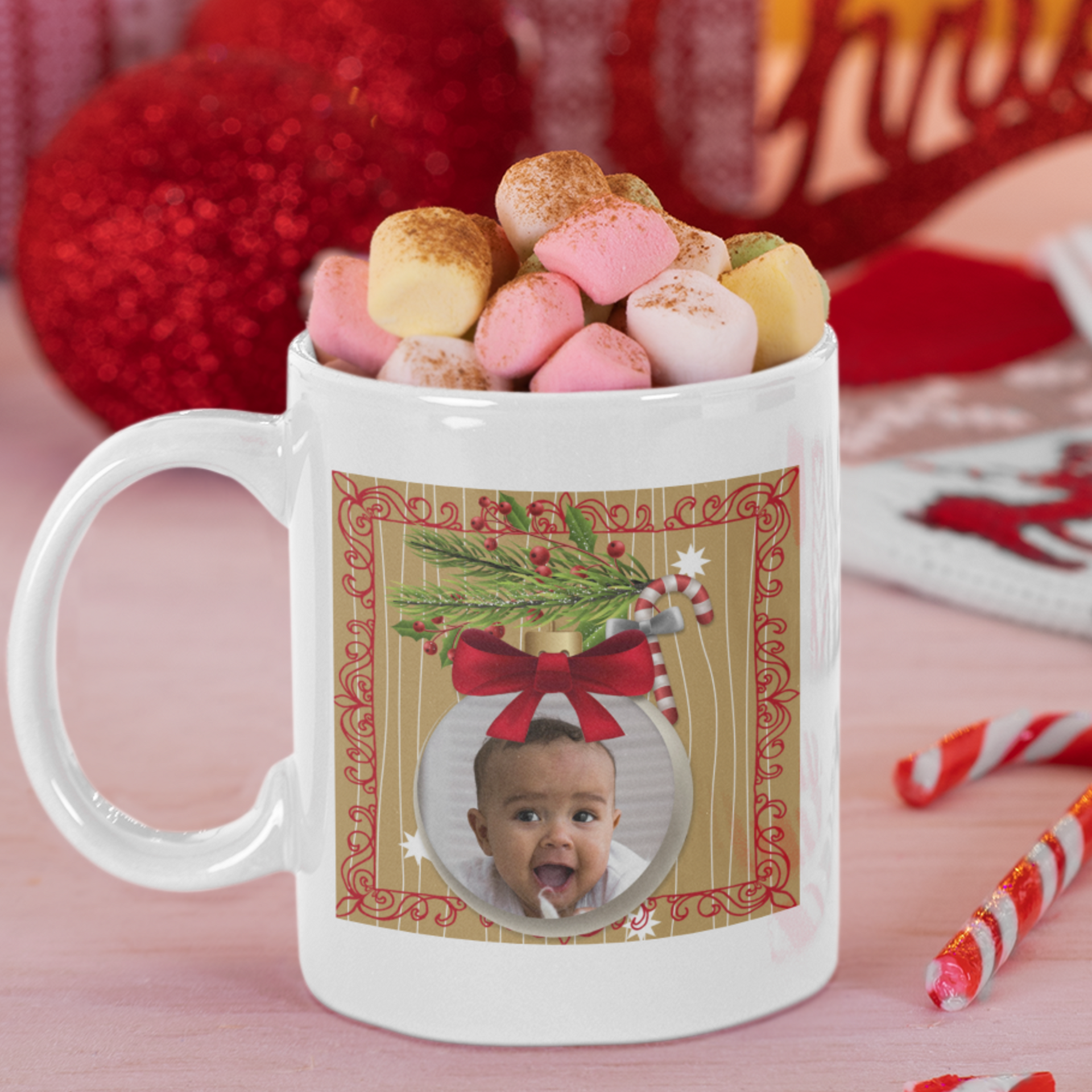 personalized christmas photo mug gift