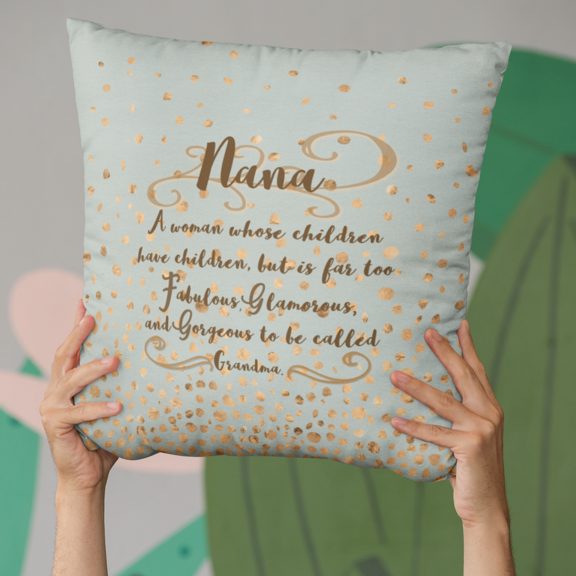 gift for nana pillow