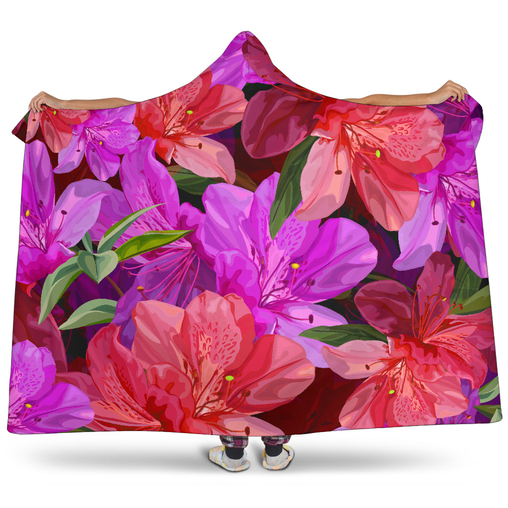 bright floral hooded blanket