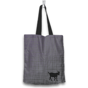 No Goats No Glory Tote Bag Two Sides Two Designs in Gray Back View