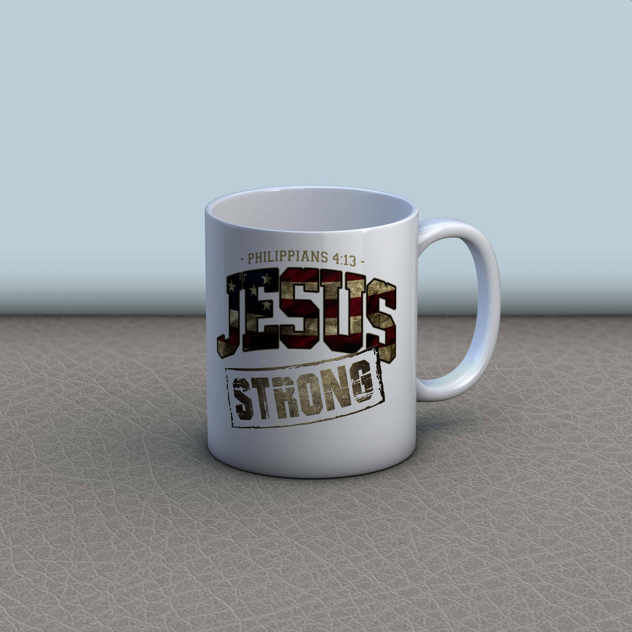 Jesus Strong Christian U.S. Flag Mug