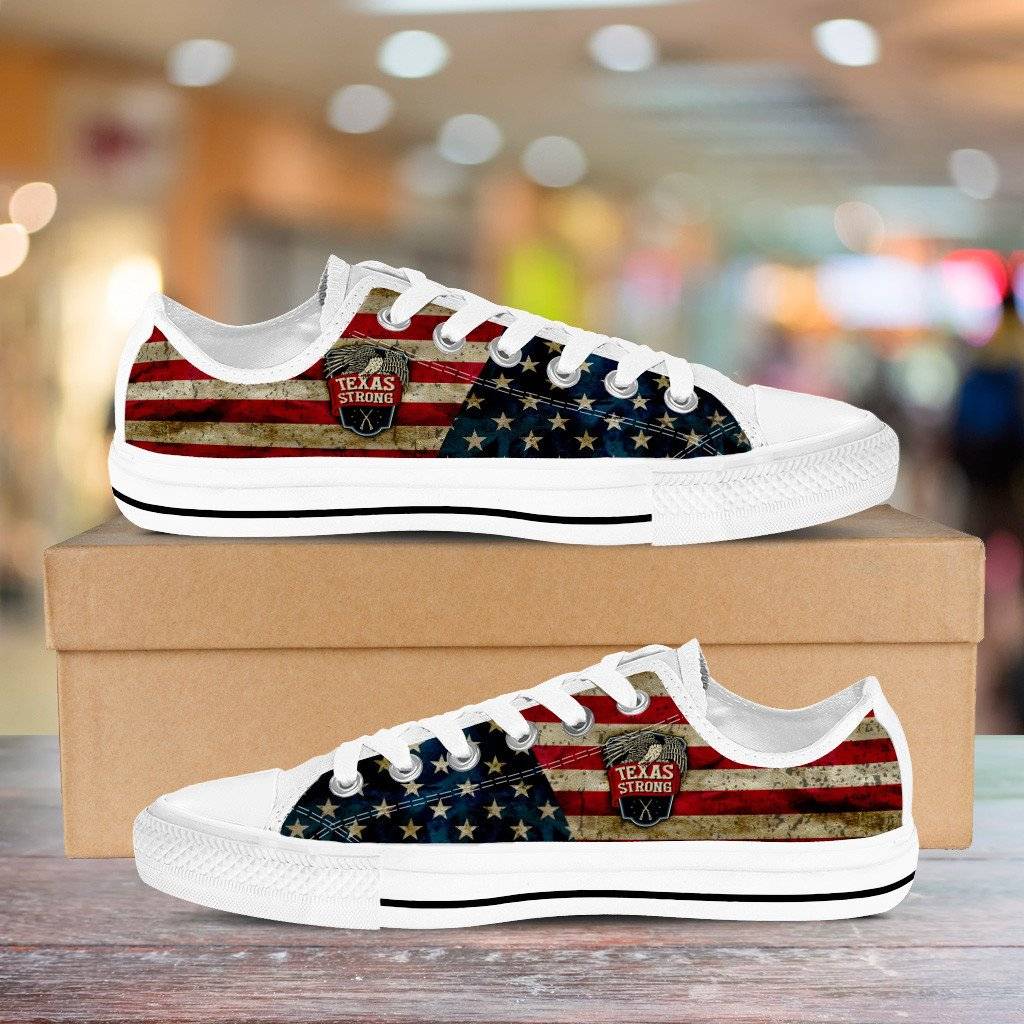 texas strong patriotic unisex sneakers