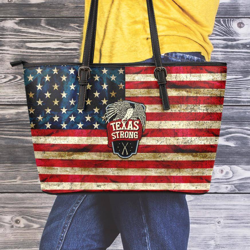 Texas Strong Large Vegan Leather Tote