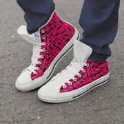 womens high top shoes pink black cats