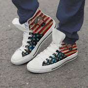 texas strong hightop sneakers US flag