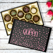 chocolate truffles in gift box for a queen