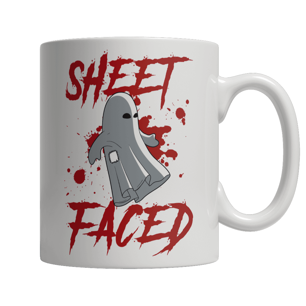 Sheet Faced White Halloween Mug