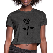 Rose Women's Cropped T-Shirt - deep heather