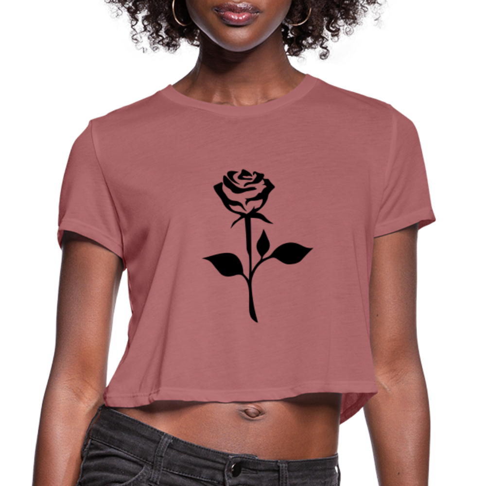 Rose Women's Cropped T-Shirt - mauve