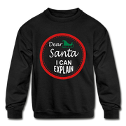 Dear Santa Kids' Sweatshirt - black