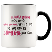teacher appreciation custom mug black handle