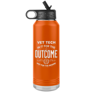 vet tech appreciation etched stainless steel orange water bottle