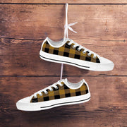 Yellow Plaid Sneakers Shoes