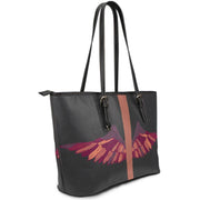 Wings Artwork Vegan Leather Tote Side View