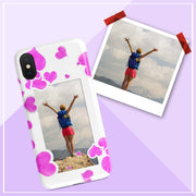 hearts love photo iphone case