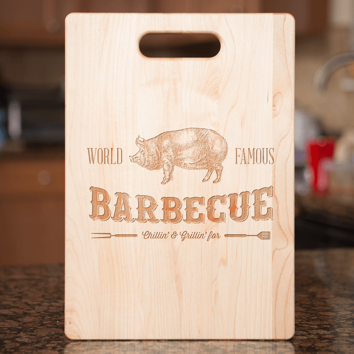Grandpa's Barbecue Personalized Cutting Board Add Names