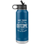 vet tech appreciation etched stainless steel blue water bottle